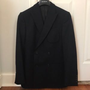 Reiss 36 wool navy blue pea coat